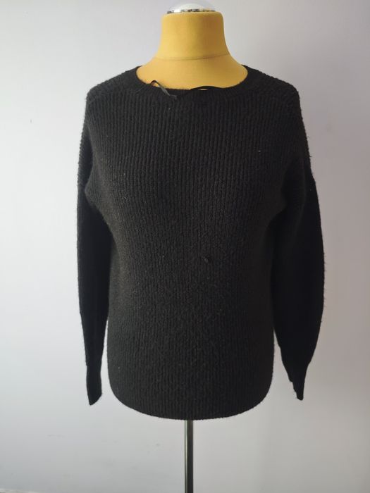 Czarny Teksturowany Sweter Primark XS