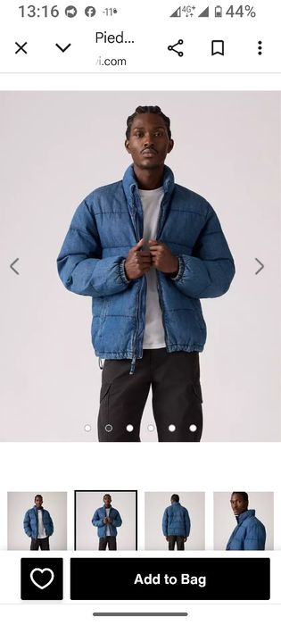 Куртка-пуховик чоловіча фірми Levi's з США