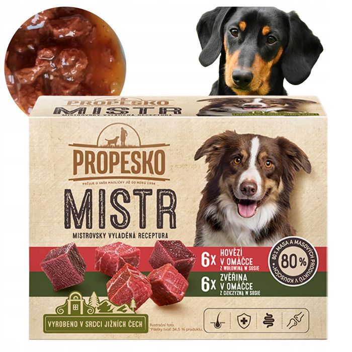 Propesko Mistr Mokra Karma Dla Psów 12X85G Wołowina I Dziczyzna