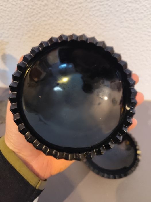 Hialitowa bombonierka hortensja vintage retro prl szklo