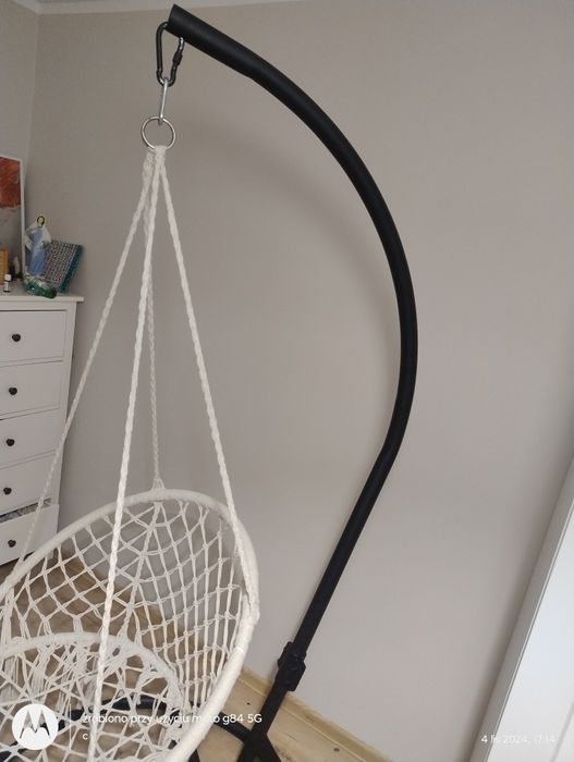 Fotel wiszący bujak mocny stelaż ogrodowy pokojowy