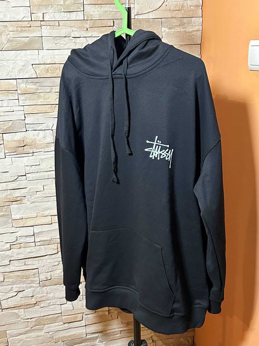 Bluza STÜSSY Hoodie Black | Rozmiar XL | Logo Przód i Tył
