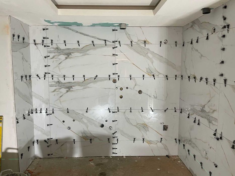 Ladrilhadores ,equipa de quatro ladrilhador