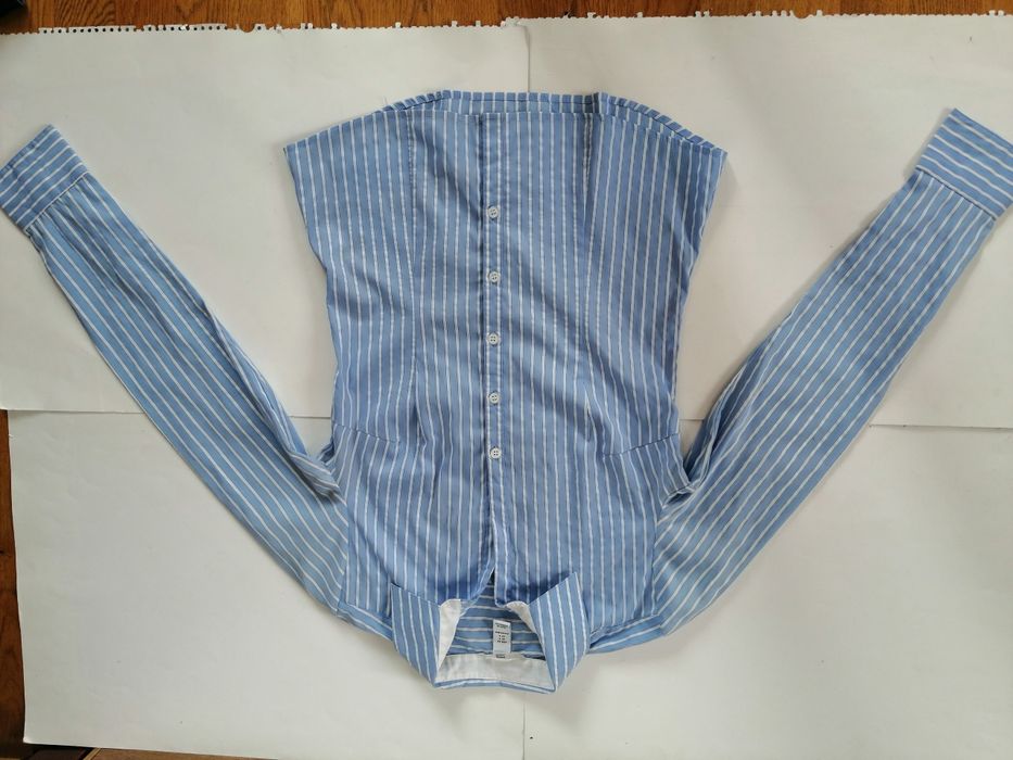 h&m koszula niebieska w pasy rozmiar 34