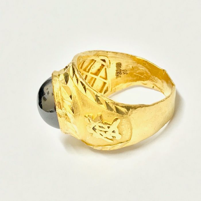 Złoty SYGNET 22K pierścień męski Chiński Tradycyjny r. 13