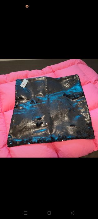 Poszewka ozdobna na poduszkę home&you czarna cekiny 45x45