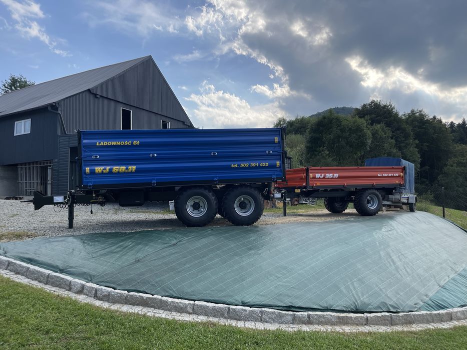 Przyczepa Tandem jednoosiowa wywrotka kiper 3 strony transport gratis