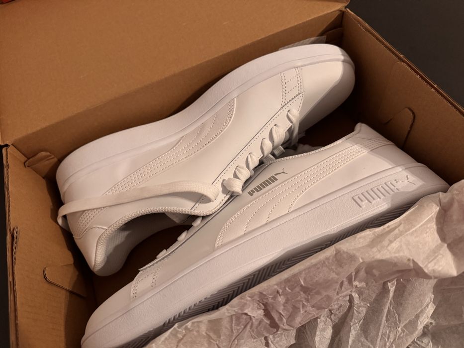 Białe buty męskie Puma Smash v2 L r. 43 nowe w pudełku + paragon
