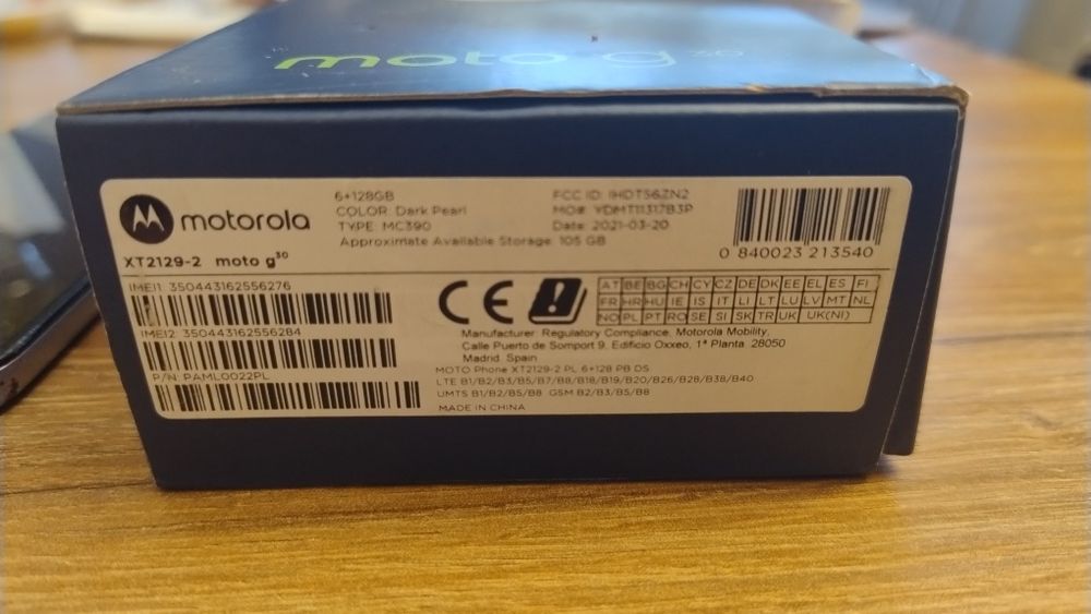 Smartfon MOTOROLA G30 6/128 Dark Pearl