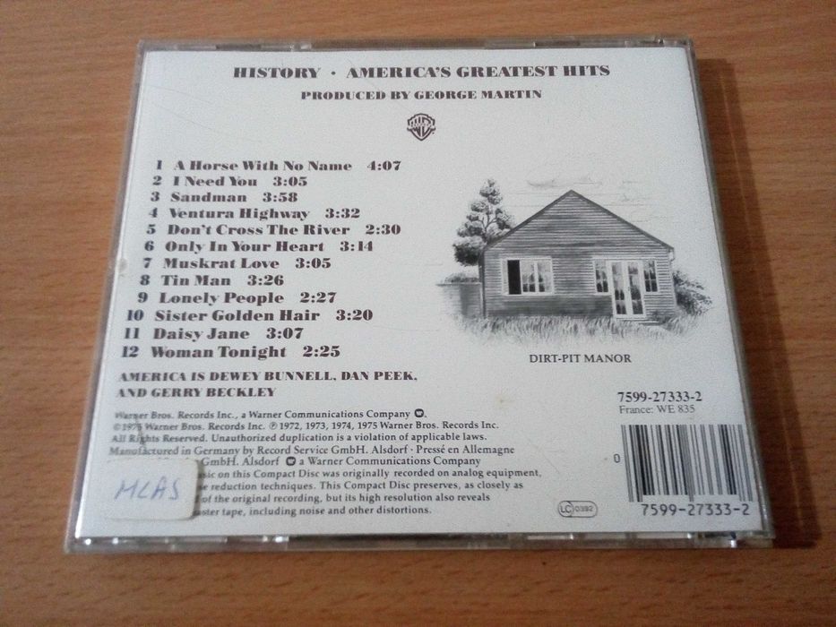 AMERICA - History America's Greatest Hits