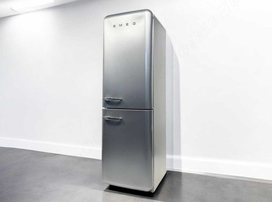 Ретро-холодильник SMEG / СМЕГ FAB32RSV3 / 2 камери, срібло