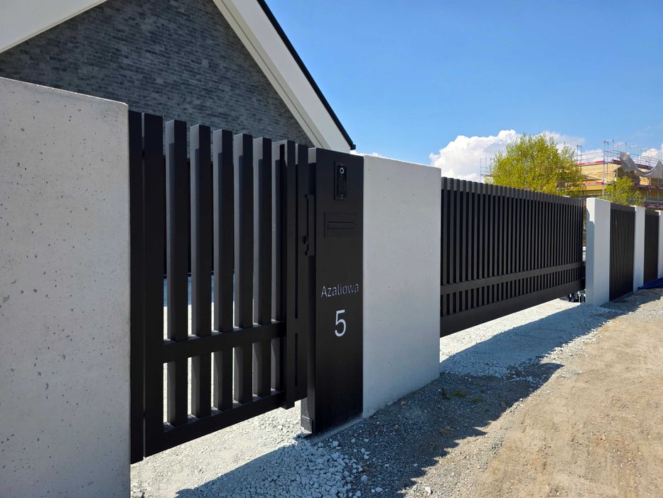 Ogrodzenie grzebieniowe z aluminium | Brama przesuwna, skrzydłowa , furtka i przęsła