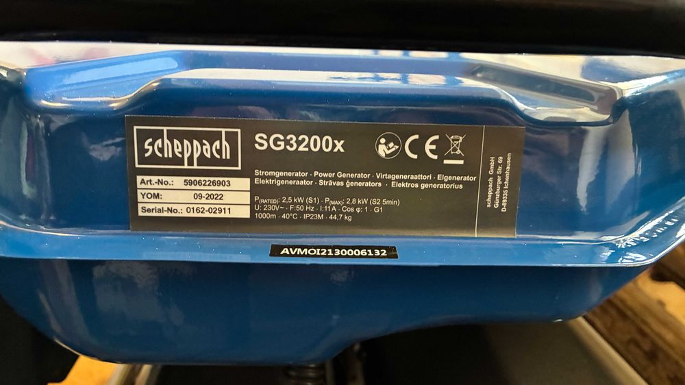 Бензиновий генератор Scheppach SG3200X 2800W. Привезений з Німеччини