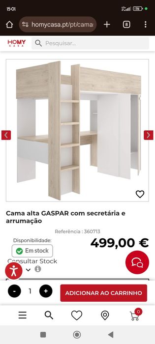 Cama criança alta