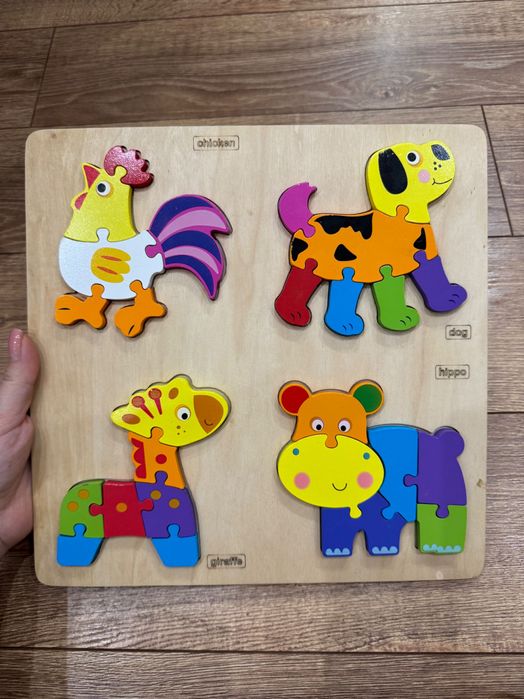Дерев'яні пазли з тваринами