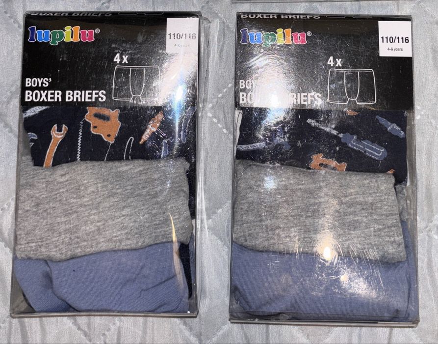 Nowe bokserki 110/116 czeropak seria budowniczy