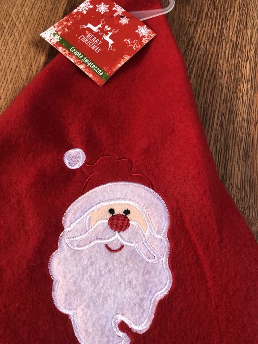 Czapka święty mikołaj boże narodzenie dekoracja wigilia nowa