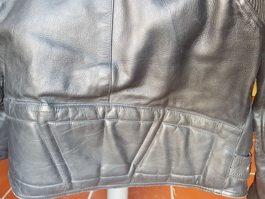 Blusão cabedal motard