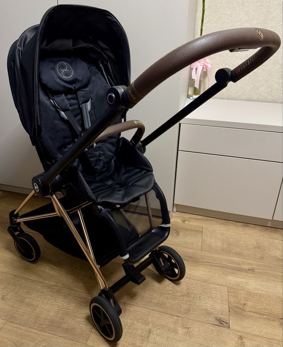 Коляска Cybex Mios 4.0 Rose Gold 2025 Platinum Premium Black