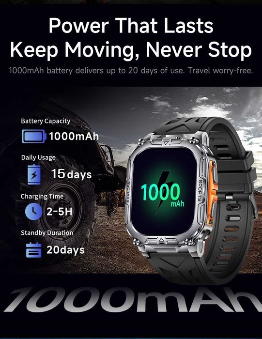 Смарт часы. VWAR TANK i152. NFC. 3D-меню. 1000mAh.LED-фонарик.