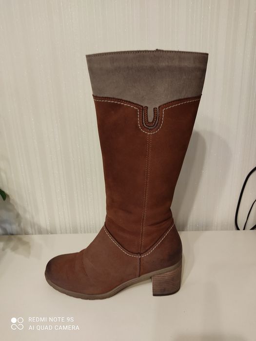 Сапоги з натуральної замші, осінь- зима,39р.