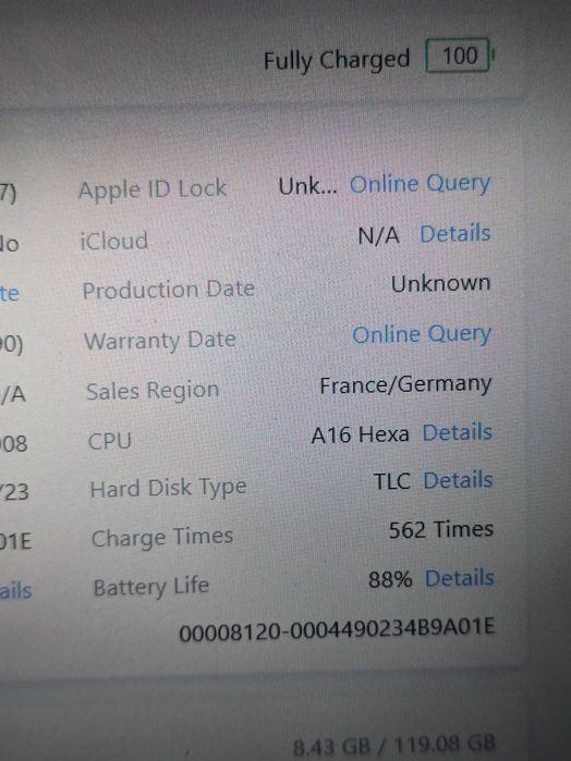 iPhone 15 Black 128Gb  , на запчастини , icloud lock