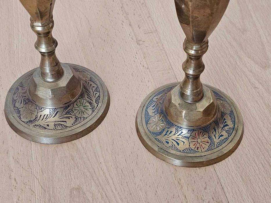 2 castiçais antigos