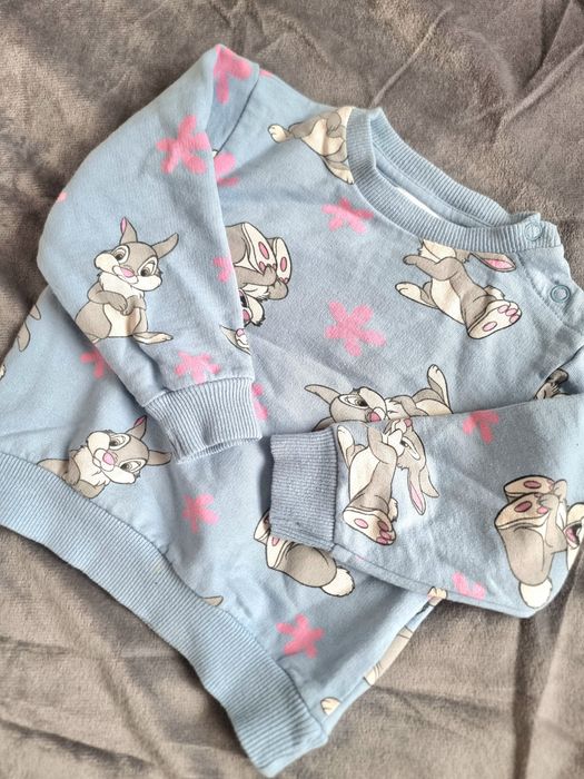 Zestaw pakiet 3x bluza dla dziewczynki 74/80 bambi Sinsay Primark