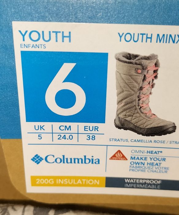 Зимові чоботи Columbia Youth Minx Mid III WP Omni-Heat р.38 (О