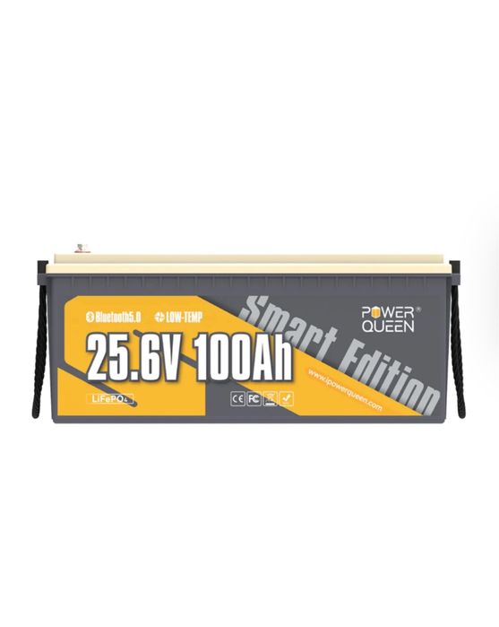 Акумулятор Power Queen 25.6V 100Ah LiFePO4 100A BMS для ДБЖ з блютуз