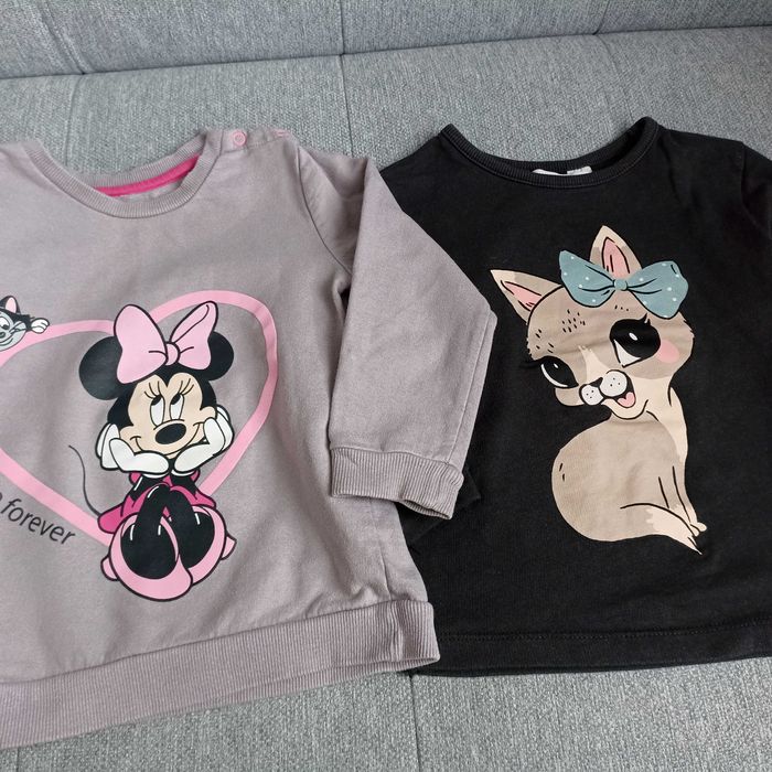 Zestaw ubrań dla dziewczynki bluzy spodnie komplet ubranek 92/98