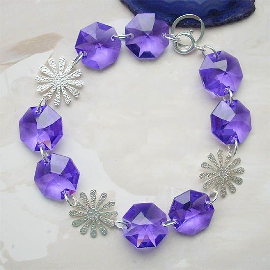 Bransoletka Swarovski STRASS i srebro handmade