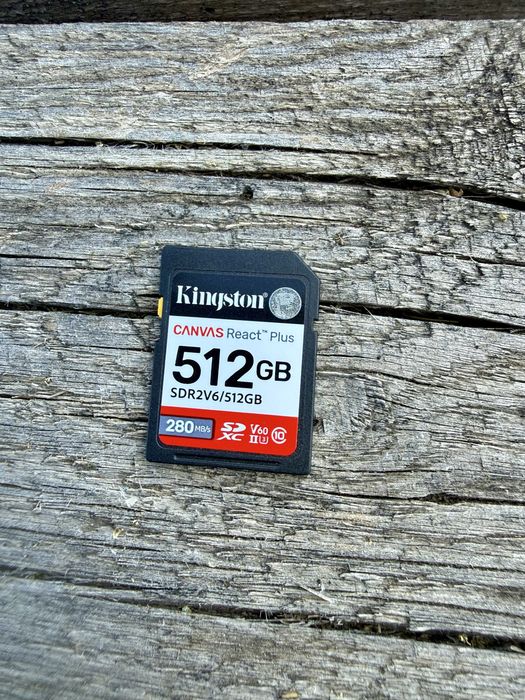 Карта памʼяті Kingston Canvas React Plus 512GB SDXC V60 UHS-II