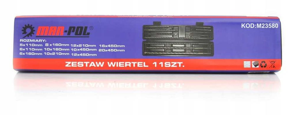 WIERTŁA DO BETONU SDS PLUS Wiertło Zestaw 11 szt Komplet Walizka