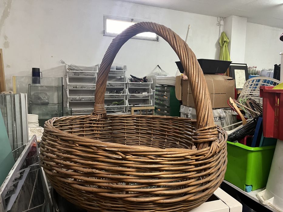 Cesto em verguinha com Asa 70cm de diametro e 65 cm de altura