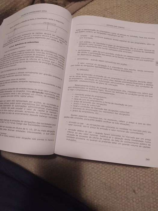 Elementos de Contabilidade Geral 23ª edição livro impecável e gigante - oferta dos portes de envio