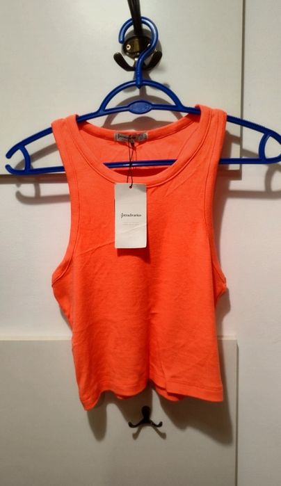 Top /croptop/ nowy/ Stradivarius / Orange/ pomarańczowy/ wiskoza/