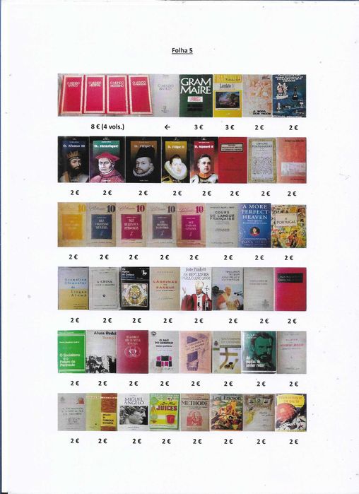 Livros usados e antigos - I