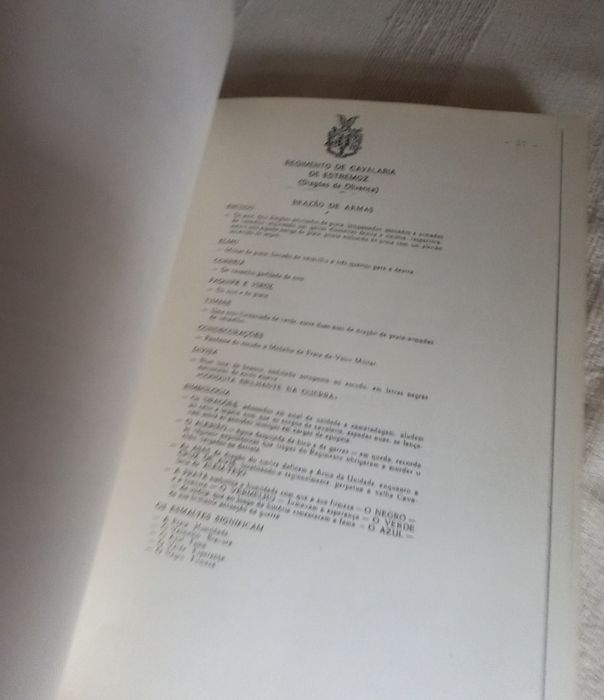 Edição Antiga do Regimento de Cavalaria de Estremoz