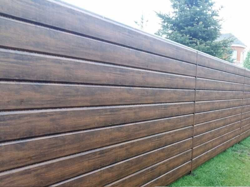 Металлические панели сайдинг на забор, стены, ворот, калитки + монтаж ...