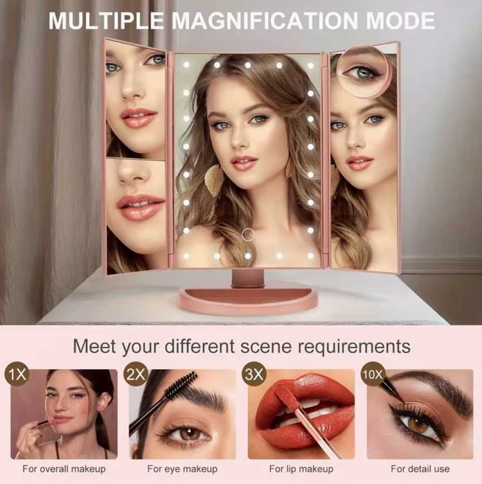 Espelho de Maquiagem com led - Novo