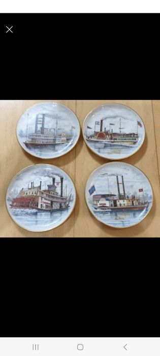 4 Pratos Barcos e 4 Pratos Métiers de Vieux Paris