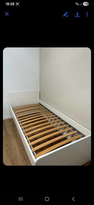 Białe Łóżko IKEA