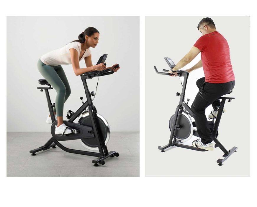 Rowerek stacjonarny treningowy spiningowy LCD smartfon MOCNY 120kg