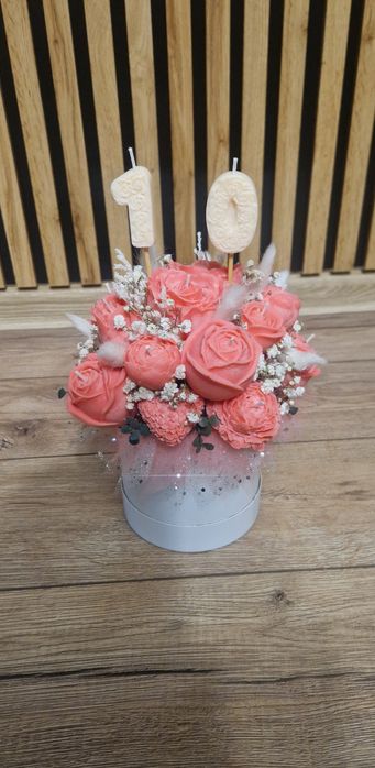 Flower box ze świec