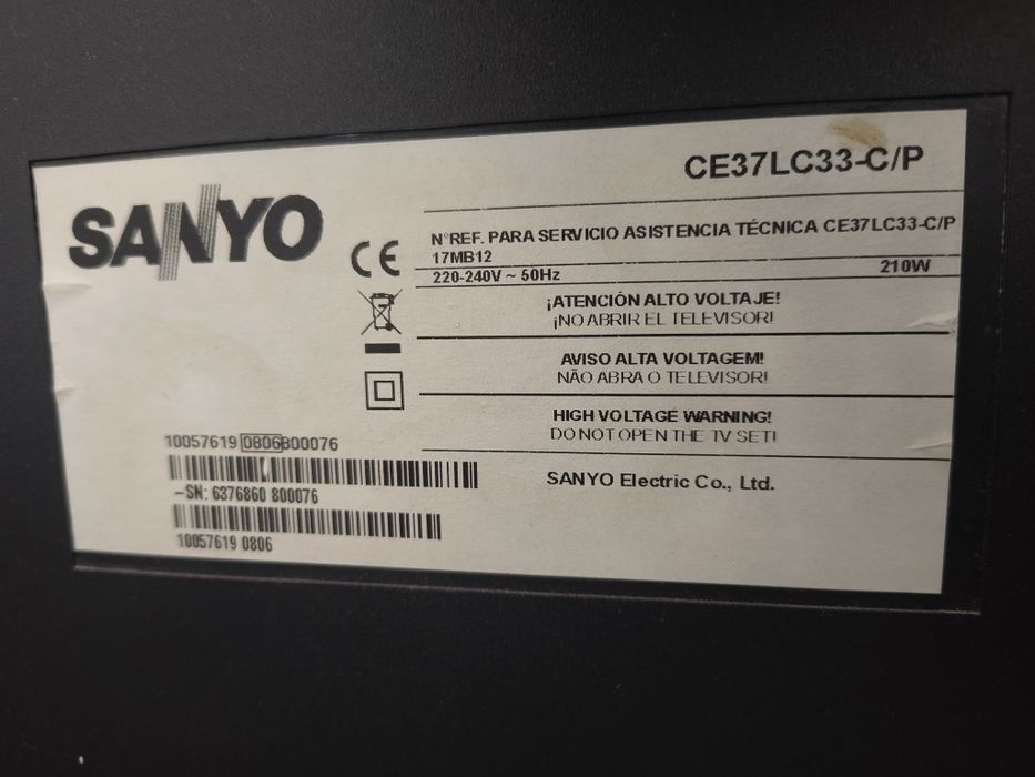 Tv sanyo plasma antigo