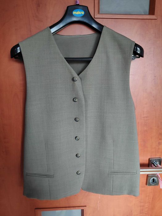 Garnitur męski LAZAR komplet spodnie+marynarka+kamizelka. Stan IDEALNY