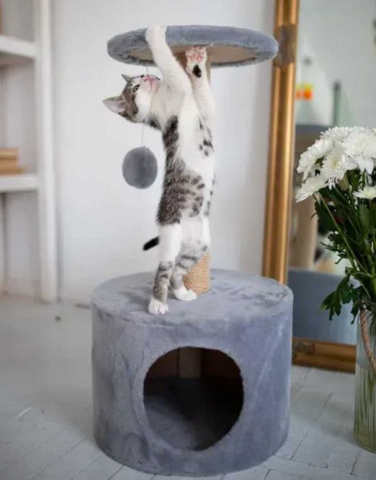 Будиночок для кота Когтеточка Якісний Джут Дряпка Кігтеточка Акція-35%