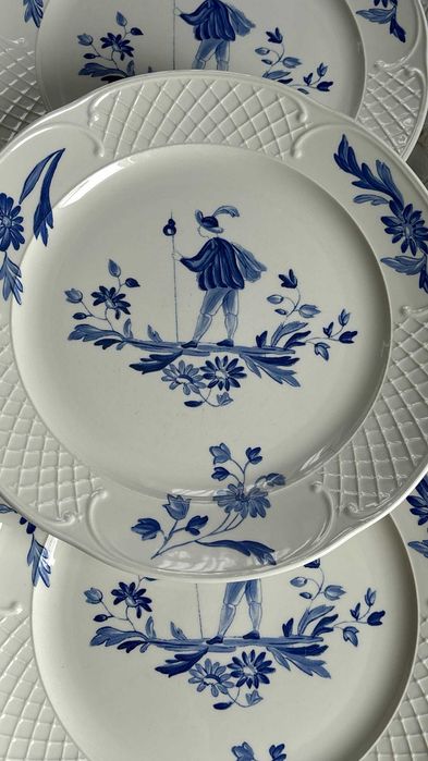 Komplet 6 talerzy Villeroy & Boch 24 cm "Moustiers style" France