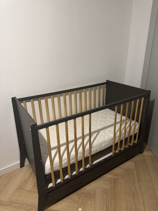 łóżeczko cosmo antracyt-sosna 120/60